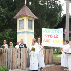 Empfang beim Waitschacher Kreuz